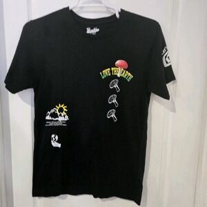 Brooklyn Clothing Sz Large Love The Earth Mushroom Shirt Chest 42 Earth Day